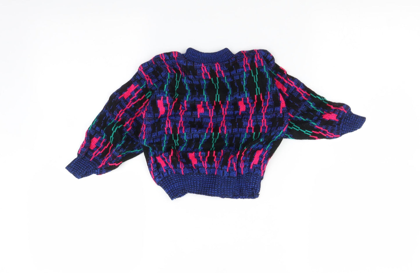Preworn Girls Multicoloured Striped  Pullover Jumper Size 3-4 Years