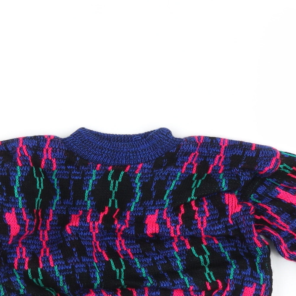 Preworn Girls Multicoloured Striped  Pullover Jumper Size 3-4 Years