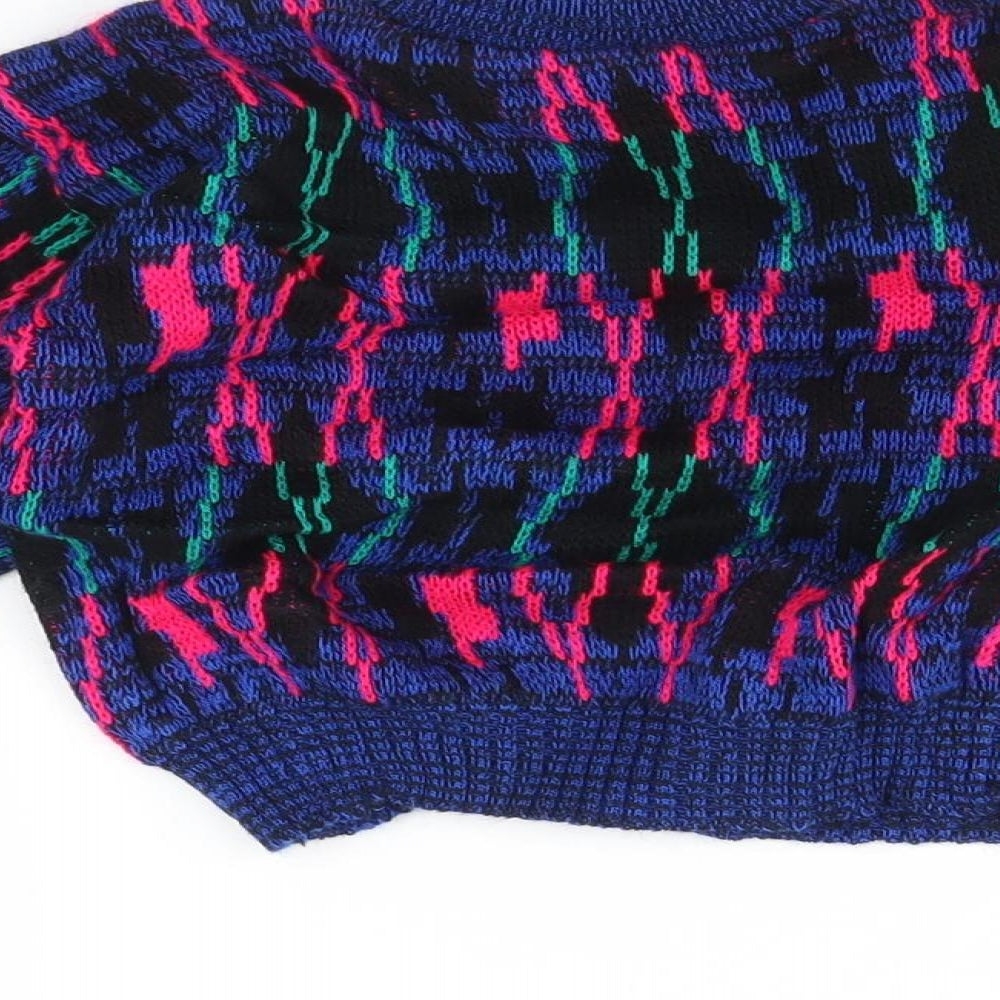 Preworn Girls Multicoloured Striped  Pullover Jumper Size 3-4 Years