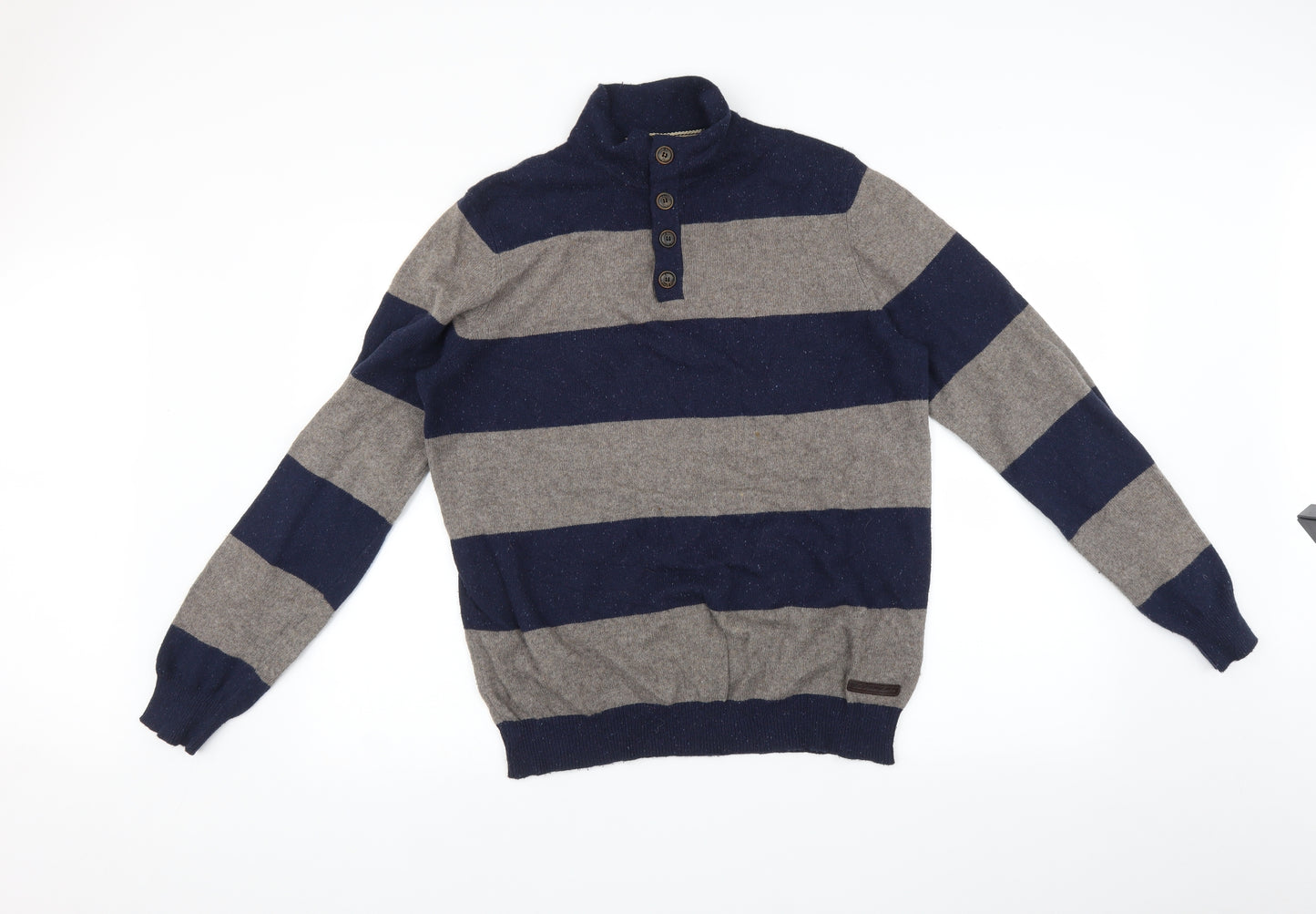 Ted Baker Mens Multicoloured Striped  Pullover Jumper Size M