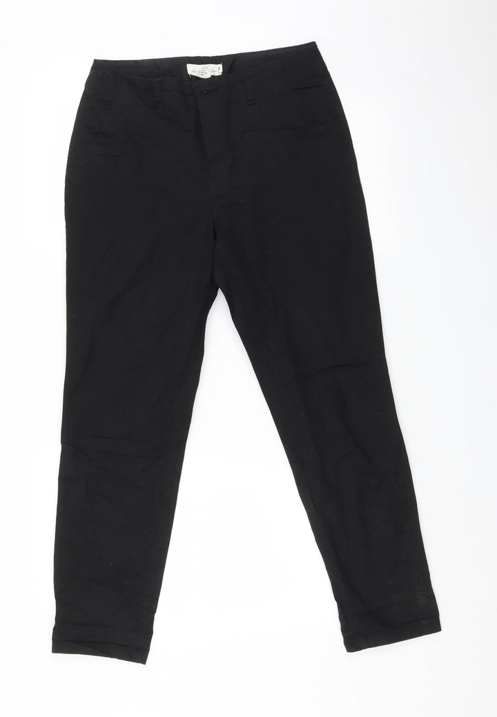 H&M Womens Black Tapered Jeans Size 8 L28 in