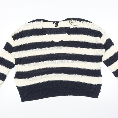 H&M Womens Multicoloured Striped  Pullover Jumper Size M