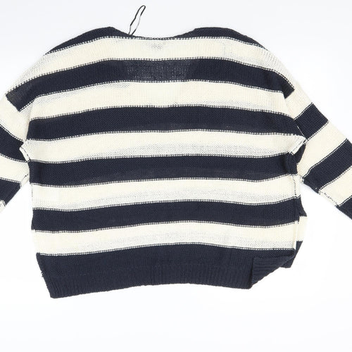 H&M Womens Multicoloured Striped  Pullover Jumper Size M