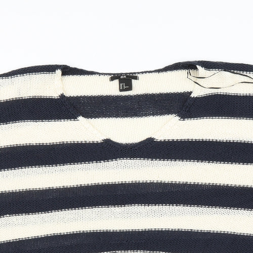 H&M Womens Multicoloured Striped  Pullover Jumper Size M