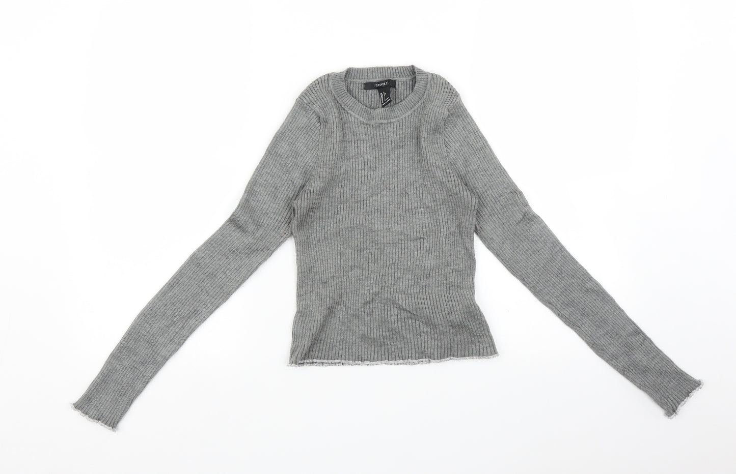 FOREVER 21 Womens Grey    T-Shirt Size L
