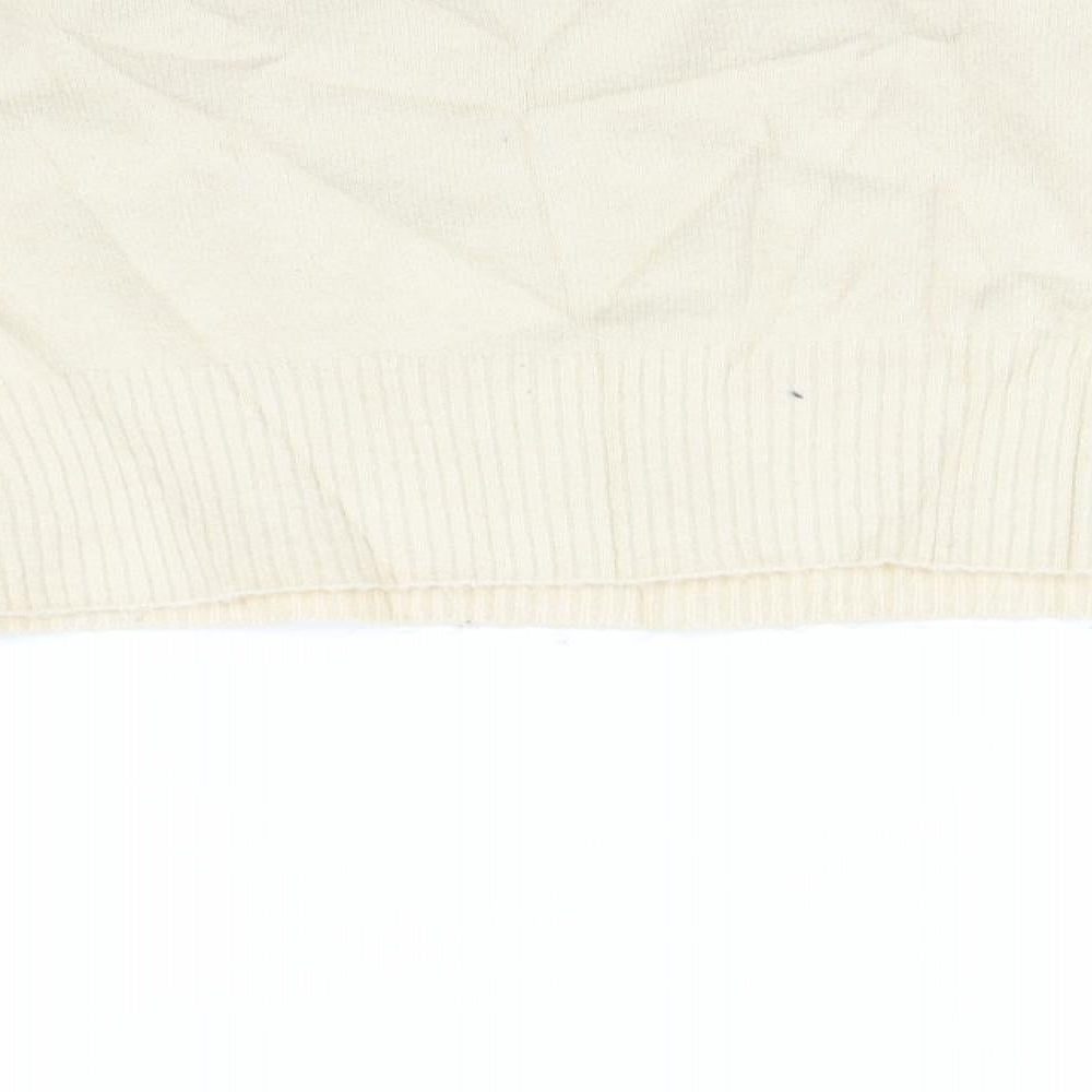 H&M Womens Beige Floral  Pullover Jumper Size S  - Cropped
