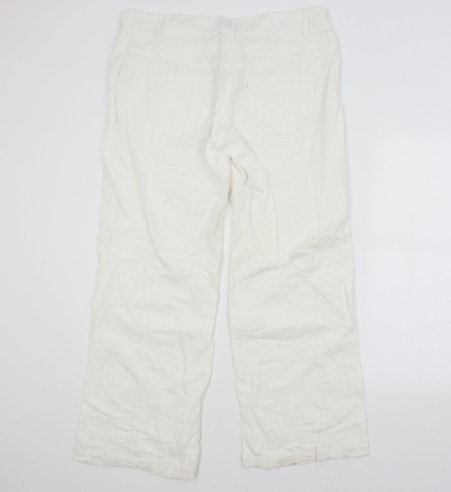 NEXT Womens White   Trousers  Size 14 L29 in - MATERNITY