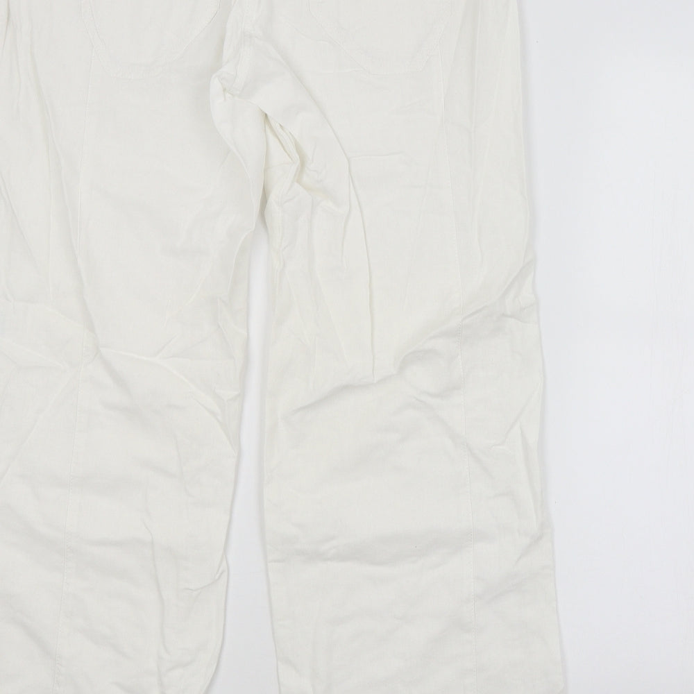 NEXT Womens White   Trousers  Size 14 L29 in - MATERNITY
