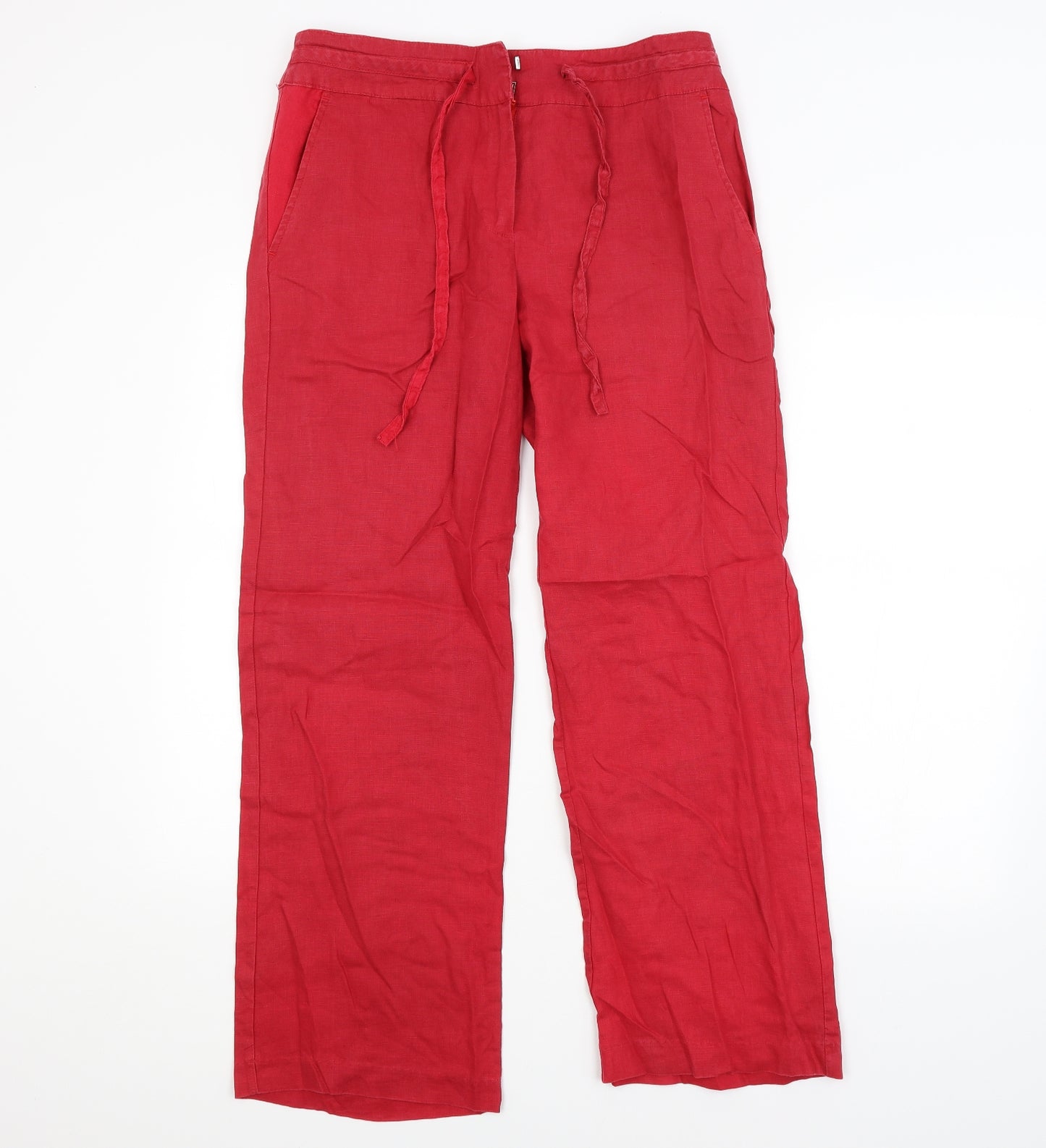 TU Womens Red   Trousers  Size 12 L29 in