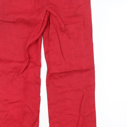 TU Womens Red   Trousers  Size 12 L29 in