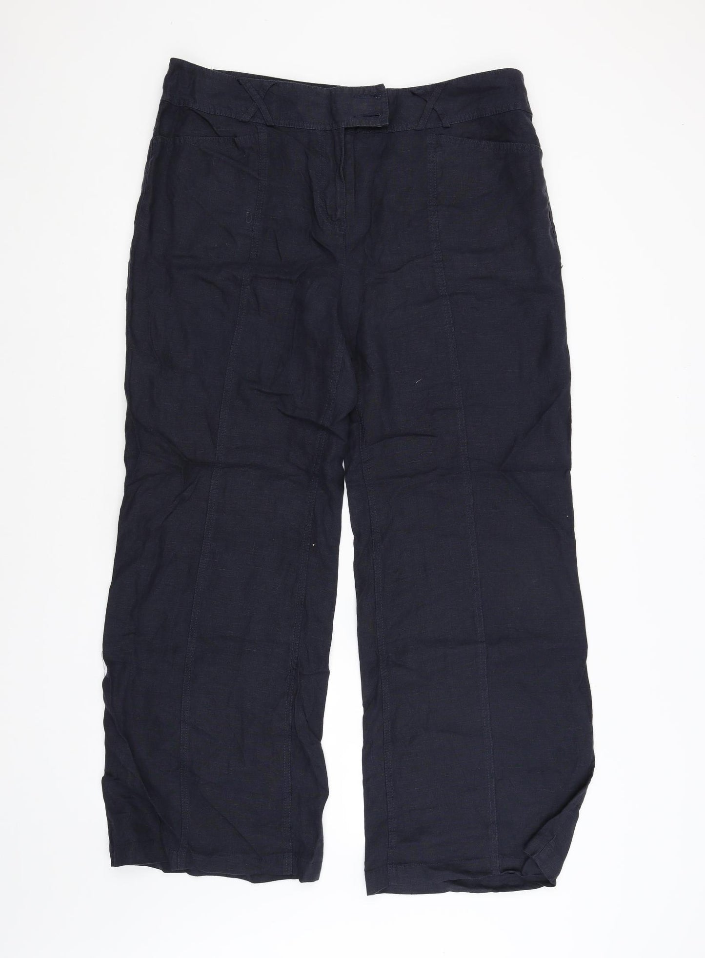 Per Una Womens Blue   Trousers  Size 18 L30 in