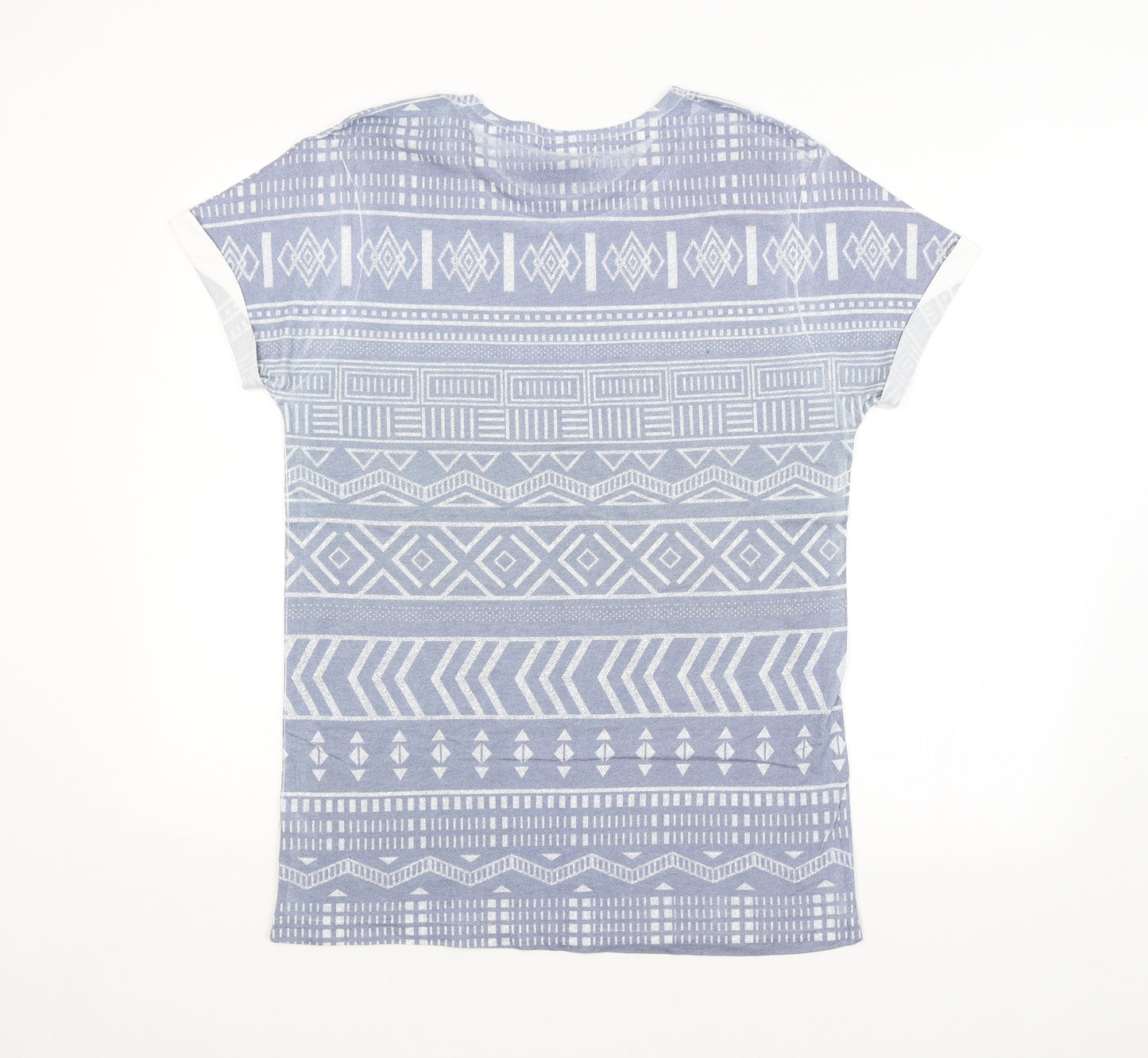 River Island Mens Blue Argyle/Diamond   T-Shirt Size M