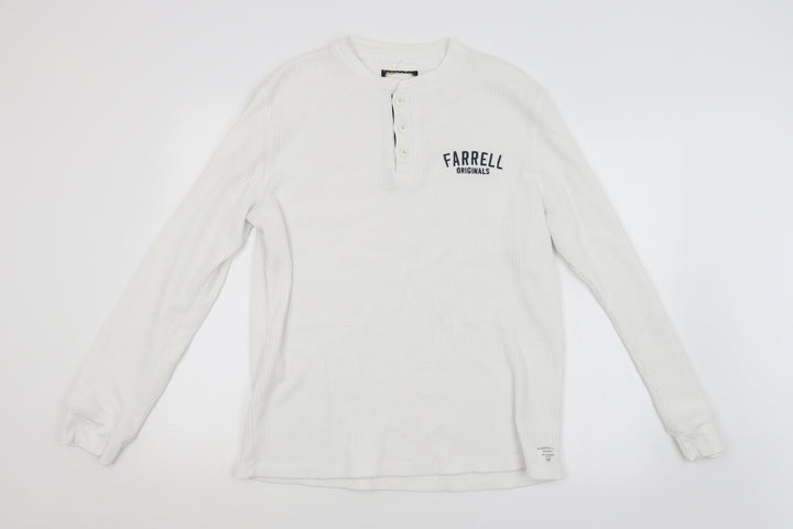Farrell Mens White Check Pullover Jumper