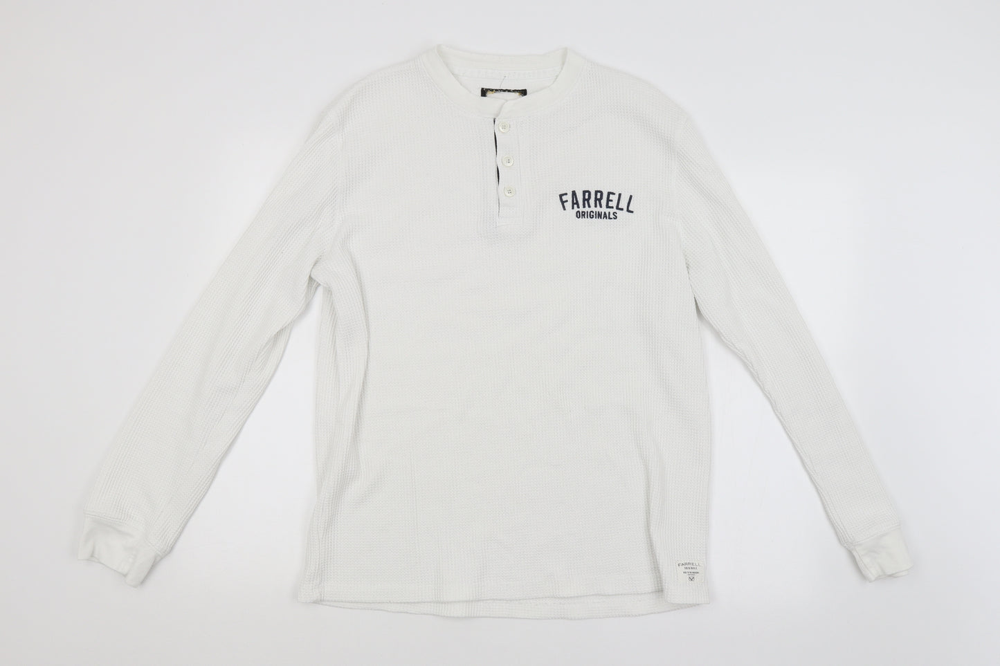 Farrell Mens White Check  Pullover Jumper