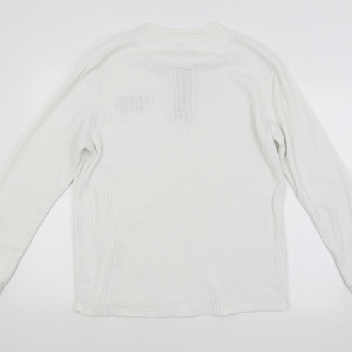 Farrell Mens White Check  Pullover Jumper
