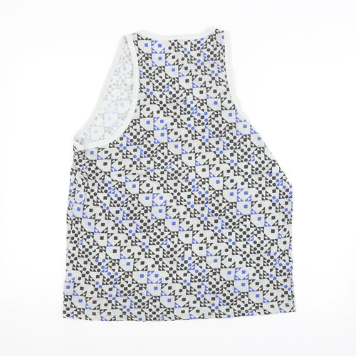 ASOS Mens Grey Argyle/Diamond  Basic Tank Size M