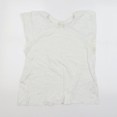 H&M Womens White Argyle/Diamond  Basic Blouse Size M