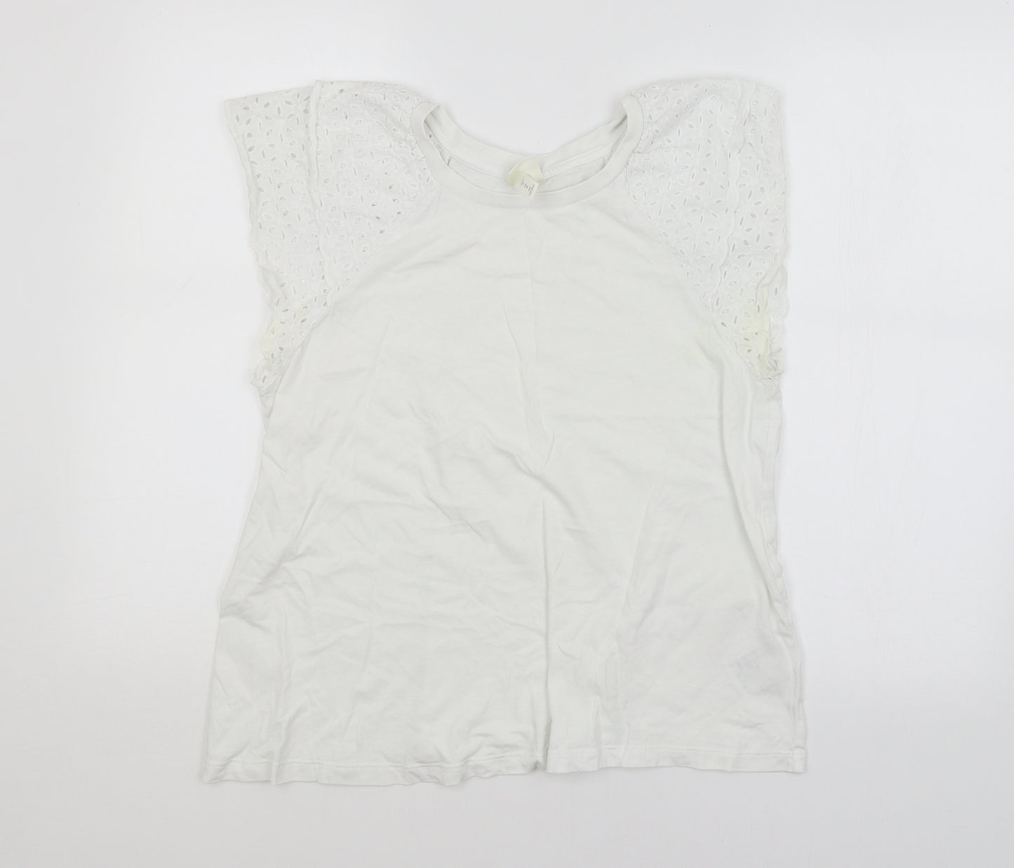 H&M Womens White Argyle/Diamond  Basic Blouse Size M