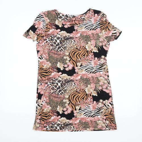 TU Womens Multicoloured Animal Print  Basic Blouse Size 10