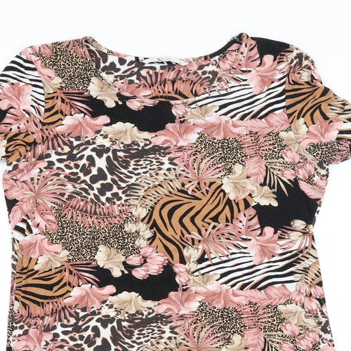 TU Womens Multicoloured Animal Print  Basic Blouse Size 10