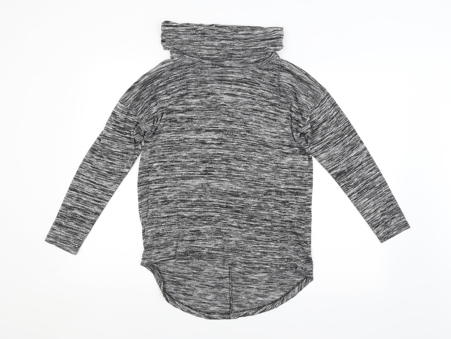 TU Womens Grey Striped  Pullover Sweatshirt Size 12