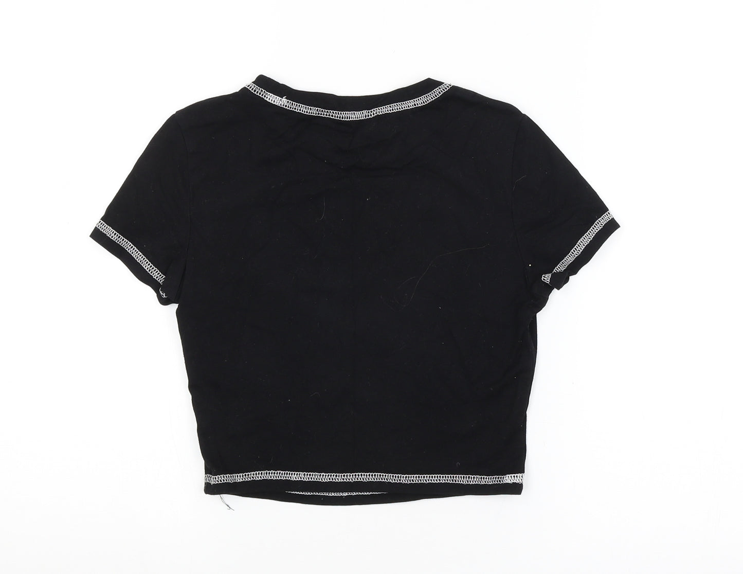 SheIn Womens Black   Basic T-Shirt Size S  - SKELETON