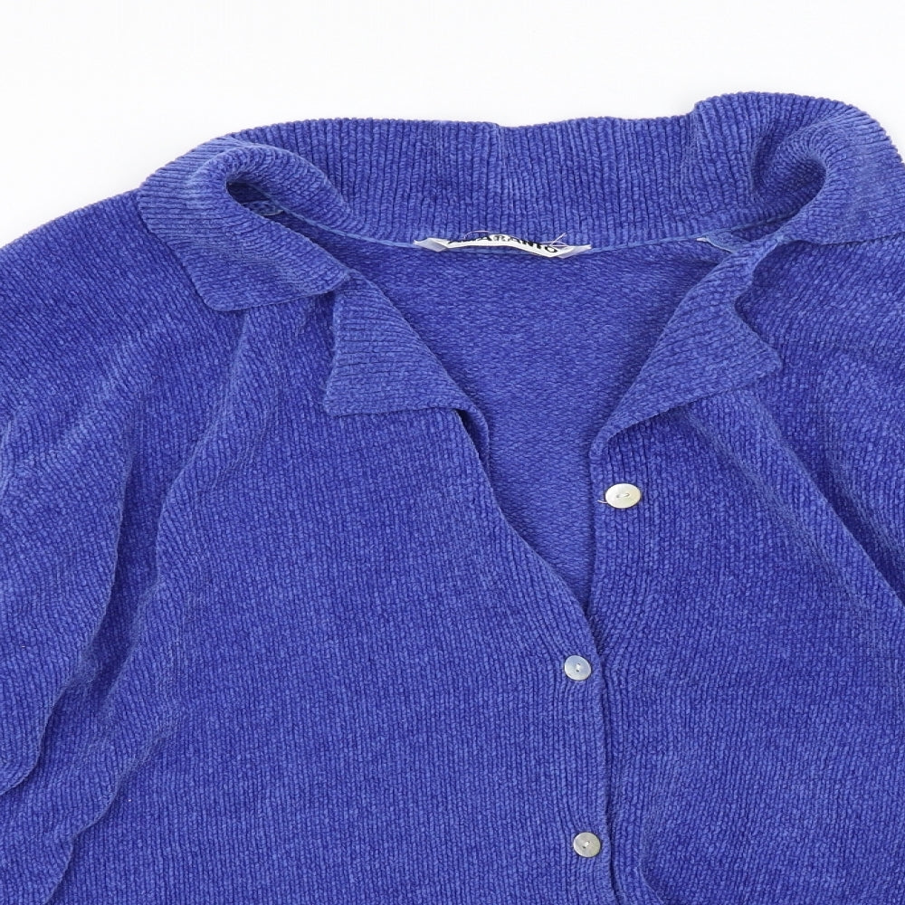 AMARANTO Womens Blue   Cardigan Jumper Size M