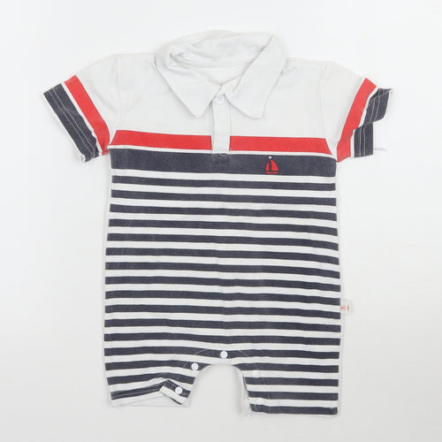 Preworn Baby Multicoloured Striped  Babygrow One-Piece Size 3-6 Months