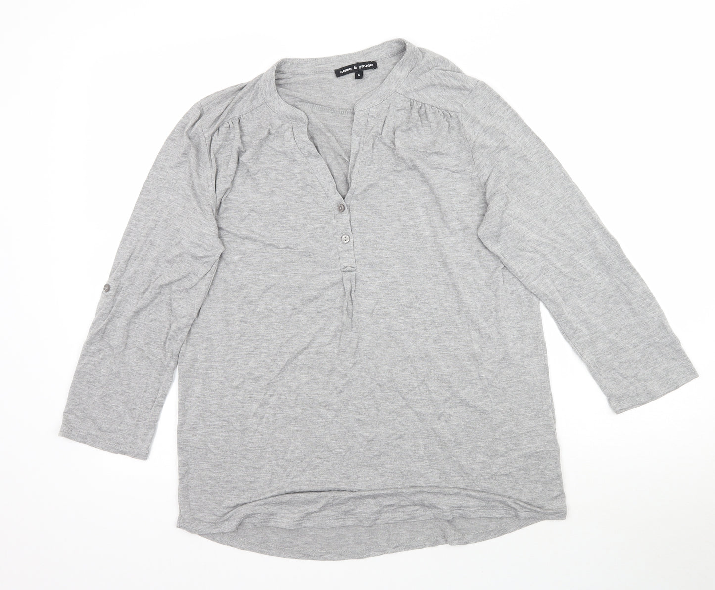 Cable & Gauge Womens Grey   Basic T-Shirt Size M