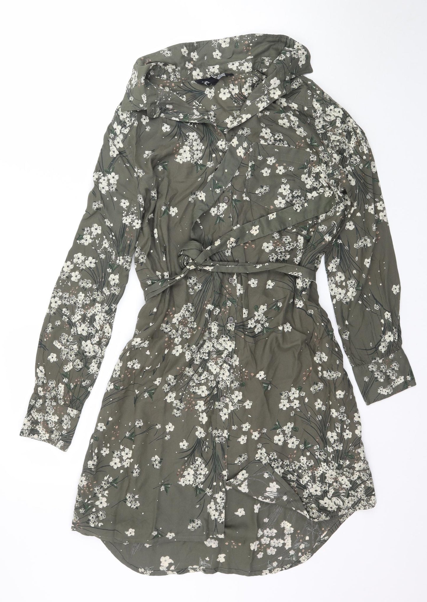 Capsule Womens Green Floral  Shirt Dress  Size 12