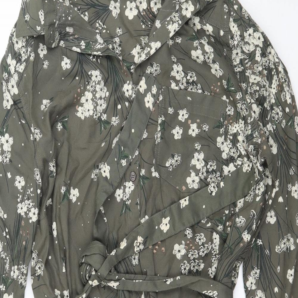 Capsule Womens Green Floral  Shirt Dress  Size 12