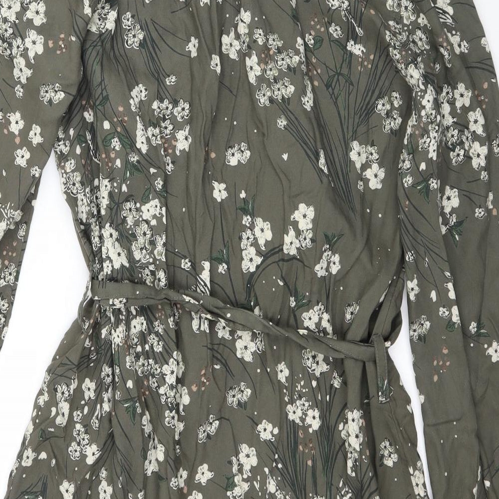 Capsule Womens Green Floral  Shirt Dress  Size 12