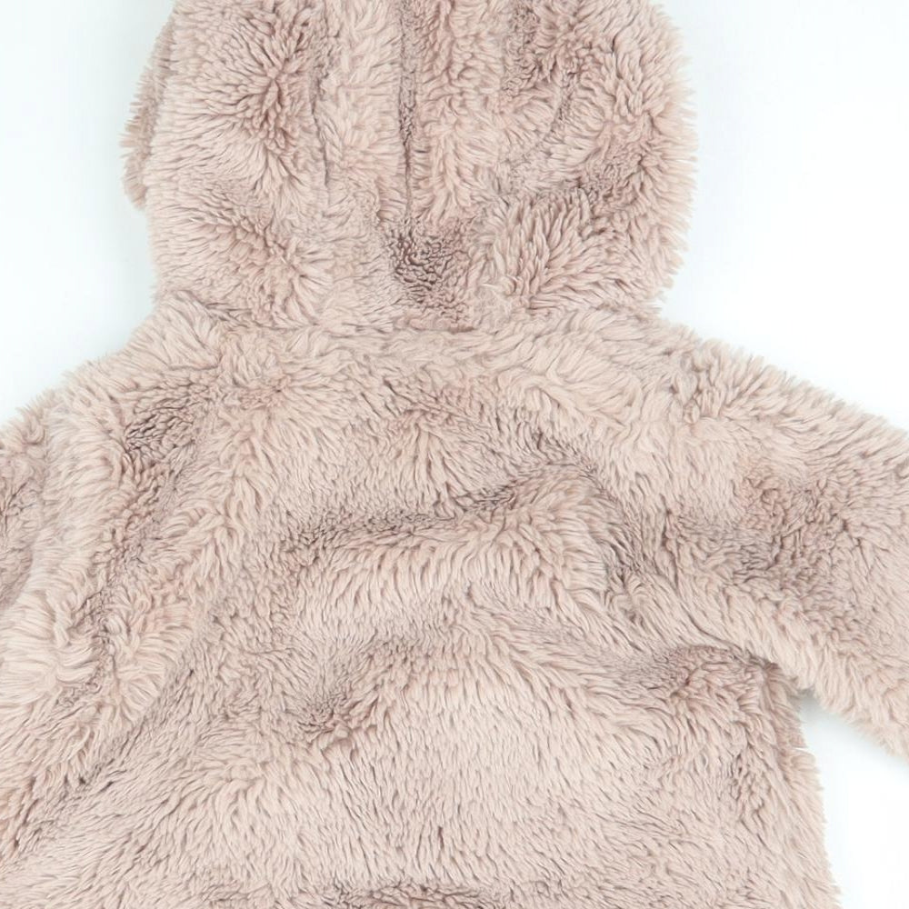 NEXT Girls Pink   Jacket  Size 3-6 Months  - Fluffy animal ears