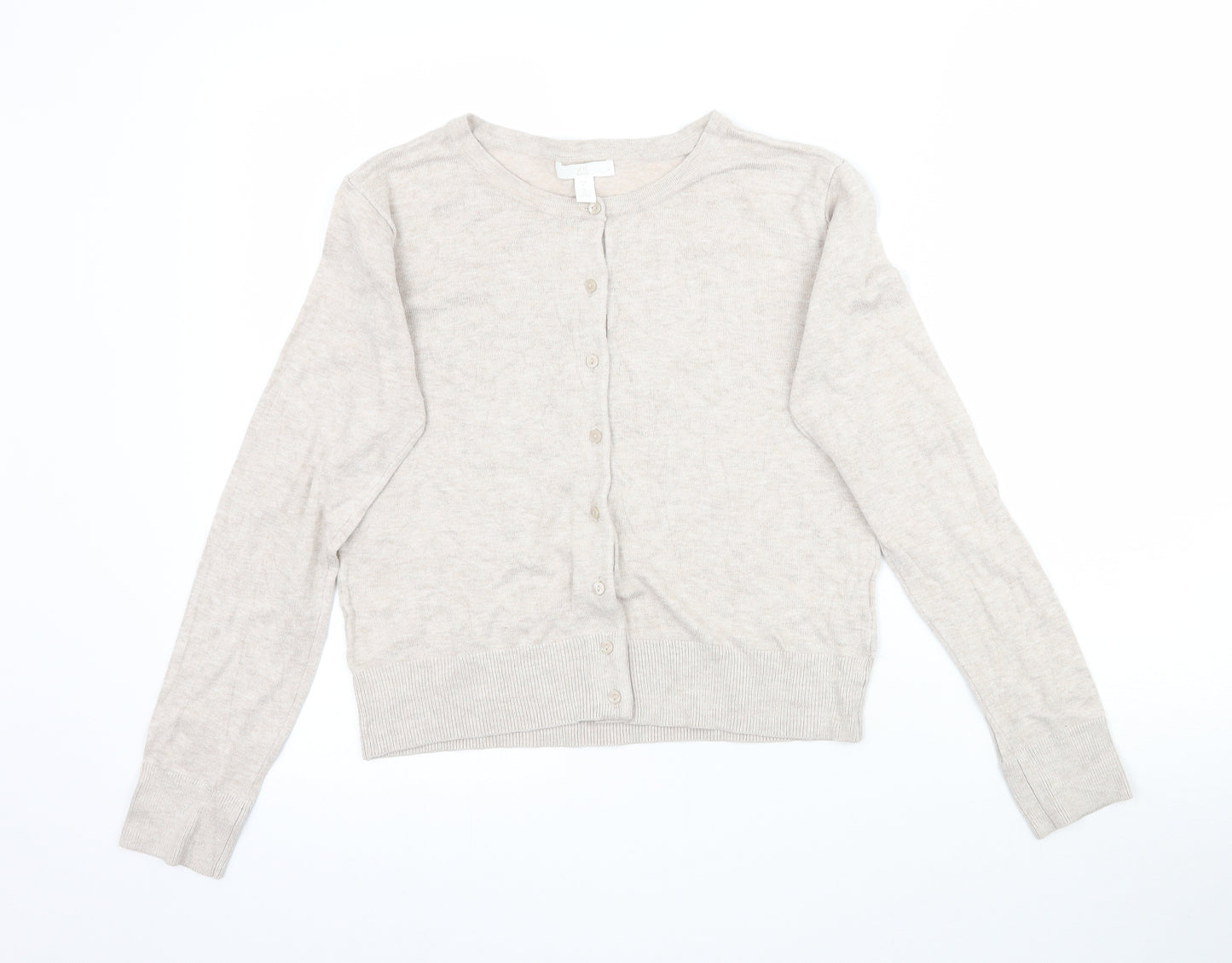 H&M Womens Beige   Cardigan Jumper Size S