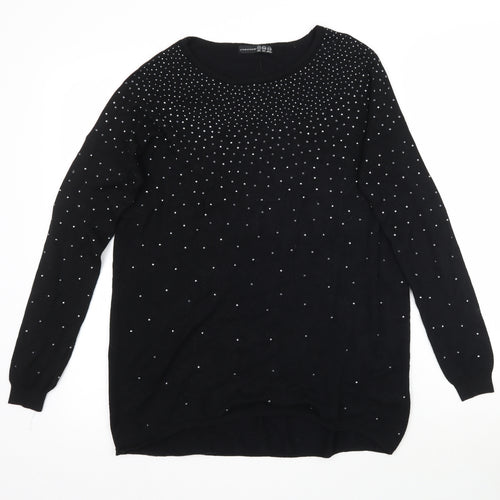 Atmosphere Womens Black  Knit Pullover Jumper Size 6