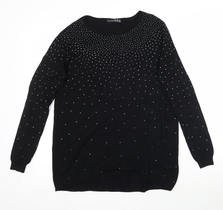 Atmosphere Womens Black  Knit Pullover Jumper Size 6