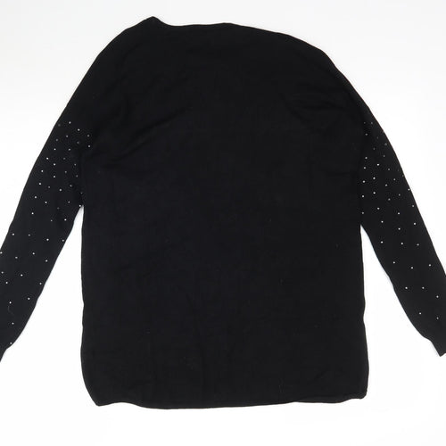 Atmosphere Womens Black  Knit Pullover Jumper Size 6