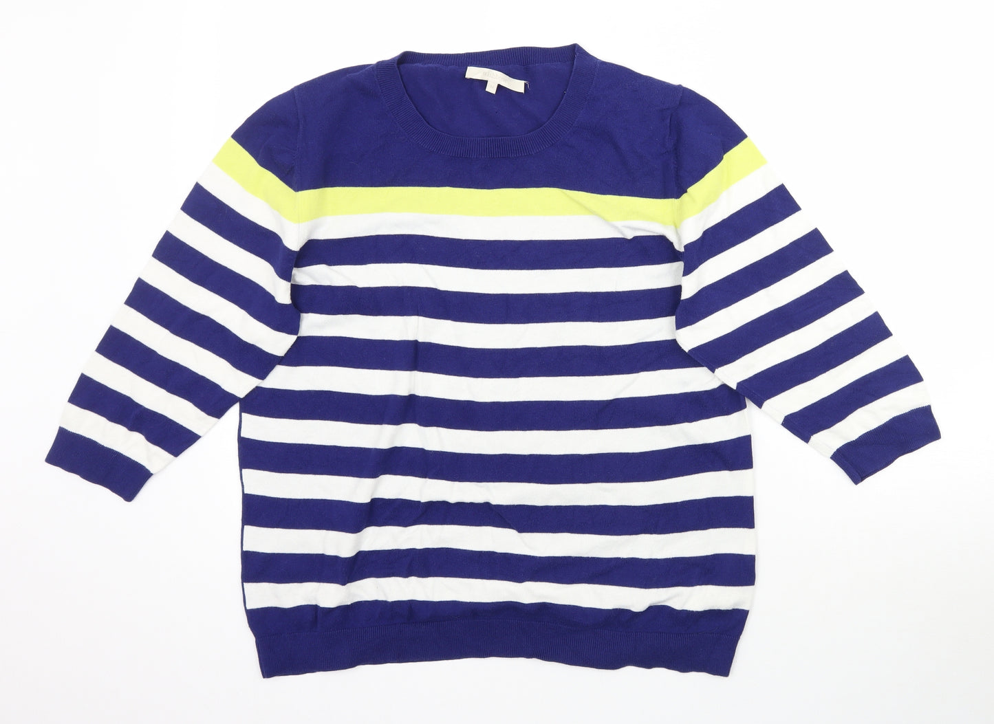 Wishbone Womens Multicoloured Striped Knit Pullover Jumper Size M