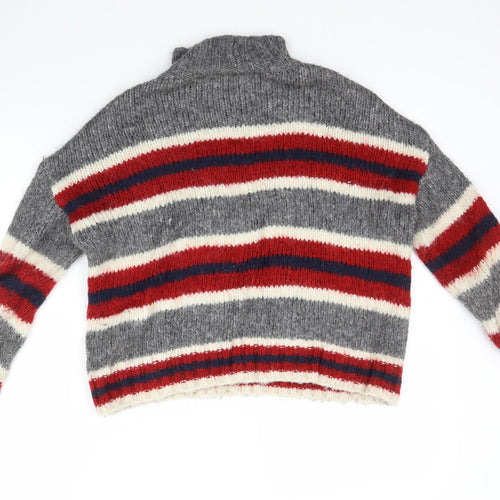 Primark Womens Multicoloured Striped Knit Pullover Jumper Size 2XS