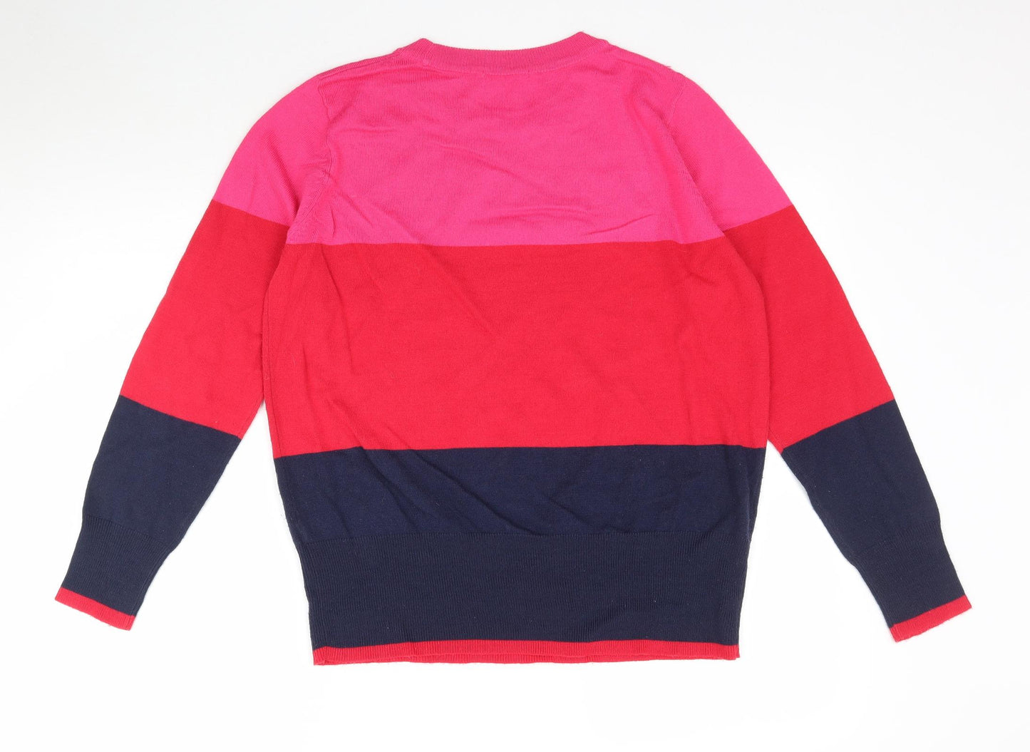 TU Womens Multicoloured Striped Knit Pullover Jumper Size 14