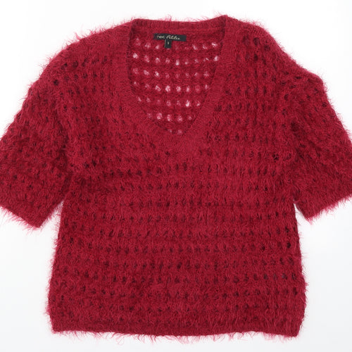 NEXT Womens Red  Knit Pullover Jumper Size S