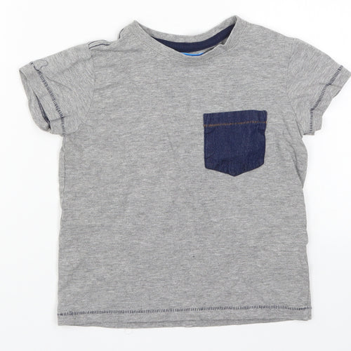 Avenue Boys Grey   Basic T-Shirt Size 5-6 Years