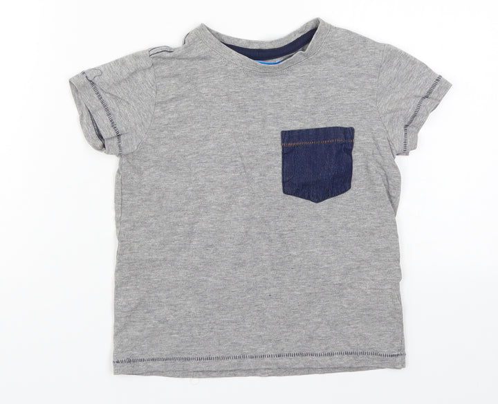 Avenue Boys Grey   Basic T-Shirt Size 5-6 Years