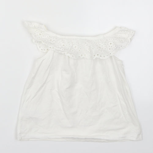 F&F Girls White   Basic T-Shirt Size 4-5 Years