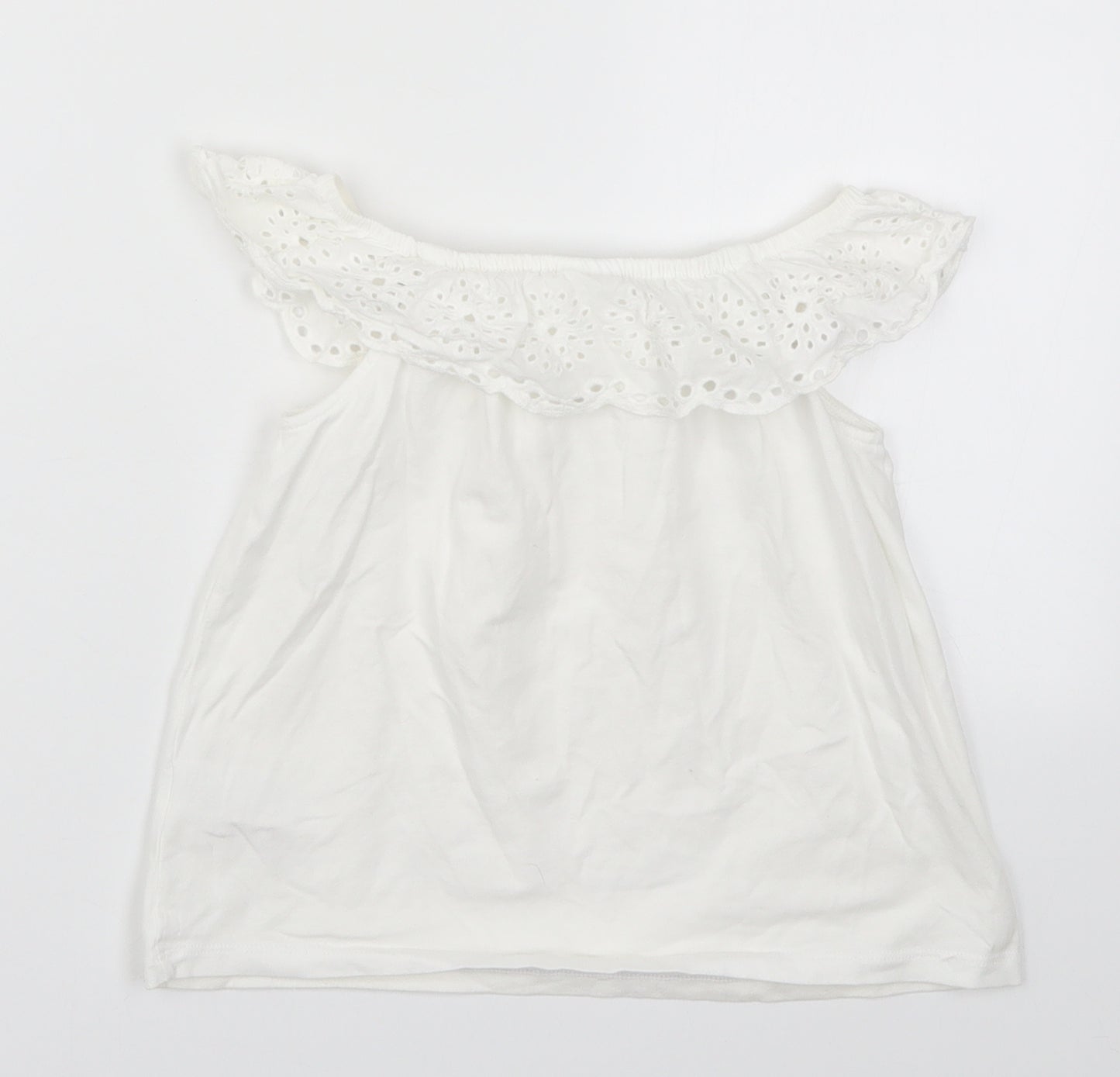 F&F Girls White   Basic T-Shirt Size 4-5 Years