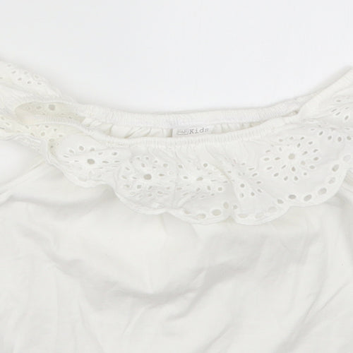 F&F Girls White   Basic T-Shirt Size 4-5 Years