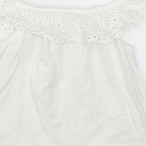 F&F Girls White   Basic T-Shirt Size 4-5 Years