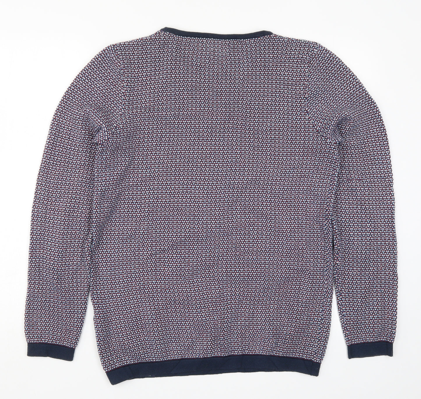 JACK & JONES Mens Blue  Knit Pullover Jumper Size M  - Red