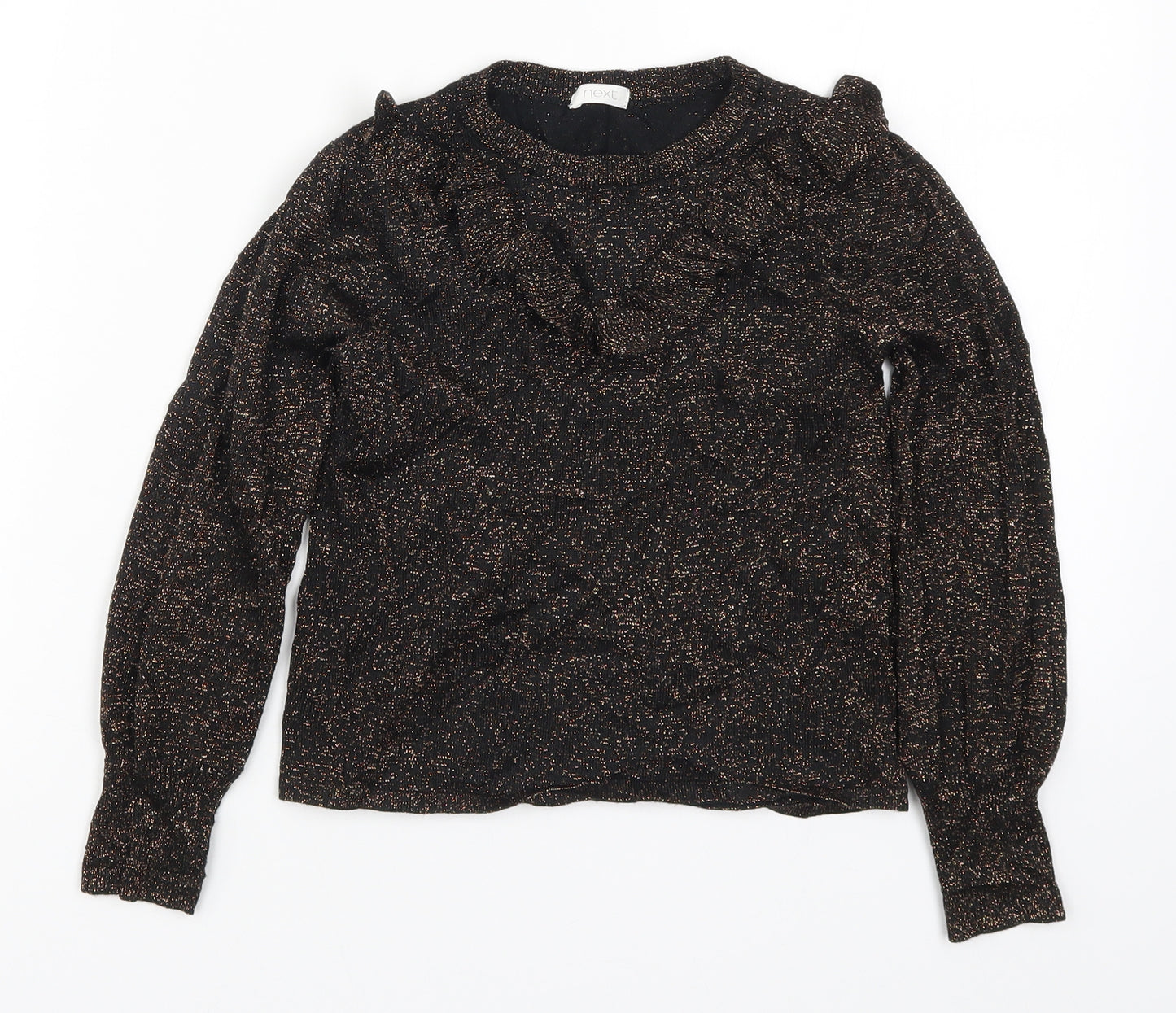NEXT Girls Brown  Knit Pullover Jumper Size 6 Years