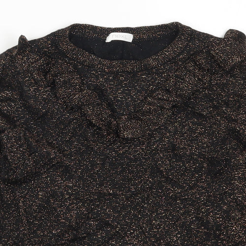 NEXT Girls Brown  Knit Pullover Jumper Size 6 Years